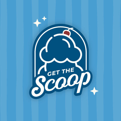 Graphi of an icecream come with the title Get the Scoop